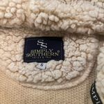 Simply Southern Womens Full Zip Hooded Sherpa (Small, Cream) Photo 1