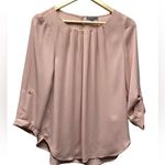 Be cool . Sheer blush pink blouse. Size Large Photo 0