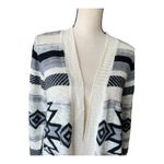 No Boundaries  Black and White Geometric Open Front Cardigan Size XL (Juniors) Photo 3