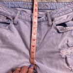American Eagle  Jeans Women's Size 6 Regular Light Wash Distressed Crop Denim Photo 3