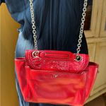 Diane Von Furstenberg  Red Leather Chain Bag Photo 1