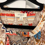 Umgee  Boho Bell Sleeve Ruffle Mini‎ Shift Dress Size Medium Hippie Loose Flowy Photo 7