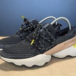 Sorel  Kinetic Impact Sneakers Lace Up Black Neon Yellow Womens 9 NL4073 Workout Photo 0