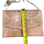 Moda Luxe  Leather Bag In Blush Pink with a hint of Gold with a Gold Chain Photo 7