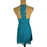 Anthropologie Hutch Lace Sheath Cocktail Dress Women’s Small Teal Halter Neck Blue Photo 1