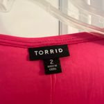 Torrid Long sleeve pink sequence, heart neckline shirt Photo 1