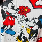 Disney J A Woronowicz Scarf Mickey Giving Minnie Mouse Flowers Bandanna u 80s Photo 3