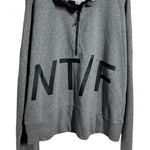 Nike Sweatshirt Women L Grey Track Field Fleece Half-Zip Funnel Neck Sport Crop Photo 0