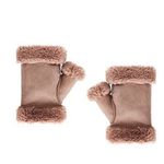 Revolve Jakke Sandy Faux Fur Shearling Gloves Mushroom Brown Tan NWT $108 NIP # Photo 2