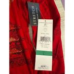 Josephine Chaus  True Red Fine Knit Top Size Large Asian Themed Shirt Photo 4