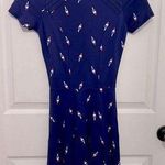Unique Vintage  x GB Women’s Royal Blue Bomb Pop Print Short Sleeve Dress Size XS Photo 0