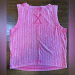 Zenana Outfitters Pink Distressed Tank Top size L nwot Photo 4