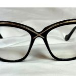 Chic Elegant Gold Detailed Clear Lens Black Frame Glasses Photo 1