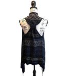 Miami Francesca Knit Sweater vest Navy Blue Size Medium NWT Tribal Festival Photo 3