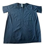 Athleta Women’s M Short Sleeve Foothill Perforated Tee Shirt Black Running Gym Photo 2