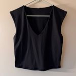 Athleta NWOT  Vita Free Cropped V-Neck Tank in Black Size Medium Photo 2