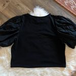 A New Day Black Puff Short-Sleeve Slim Fit Top Photo 6