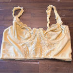Urban Outfitters  Out From Under Yellow Crop Top Bra Bustier Yellow Small Eyelet Photo 0