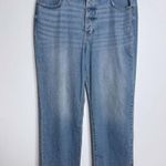 Old Navy  High Rise OG Loose In Lilo Wash Button Fly Jeans Ankle Slit Size 16 Photo 0