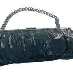 Perlina Vintage  New York hunter green leather clutch lift latch handbag . Photo 0