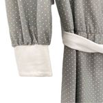 Vintage Grey Polka Dot Midi Dress Size M Photo 6