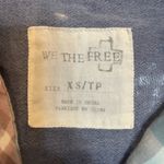 We The Free by Free People Plaid Button-Down Shirt XS Distressed Boho Photo 2