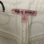 Bailey Rose Floral Print Jeans Small White Denim Flower Wide Leg Retro Eclectic Black Size 26 Photo 2