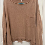 Free People  Tan Knit Sweater Photo 0