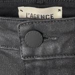 L'Agence Women Margot High Rise Skinny Jeans Silver Glitter Coated Black Size 25 Photo 7