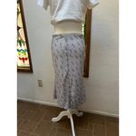 Romwe Floral Midi Slip Skirt Soft Lavender grey/silver Cottagecore Romantic Sz Medium Photo 4