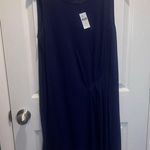 Anthropologie NWT Saturday Sunday navy sleeveless pleated side t shirt dress Photo 3