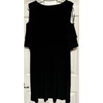 Luxology  Women's Black Cold Shoulder Short Sleeve V-Neck‎ Dress Size XL Photo 1