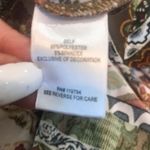 One World  size small peasant dress colors green/red/brown/white Photo 5