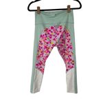 Kate Spade Turquoise Green Pink Floral Capri Leggings Photo 1