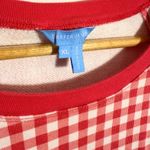 Draper James Gingham Dress Sweatshirt Style Long Sleeve Raspberry Pink Red XL Photo 3