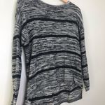 Eileen Fisher Elieen Fisher Long Sleeve Grey Striped Sweater Photo 1
