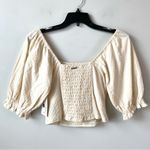 Billabong  Flora Smocked Back Top Ivory M‎ Photo 6