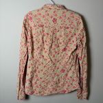 Odille Anthropologie Gold Coral Eyelet Gingham Shirt Top Womens 10 Blouse Spring Photo 1