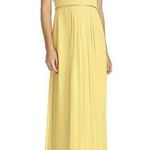 NEW Jenny Packham Lux Chiffon Halter Bridesmaid Gown with Beaded Trim Lemon Drop Yellow Size 10 Photo 0