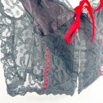 Nan Flower Womens VTG Vintage Coquette Whimsigoth Lace Cami Crop‎ Corset Top M Black Size M Photo 1