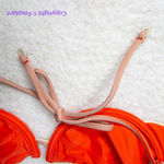 New! Set! Zulu‎ & Zephyr Free People Tie Curve Brief Bikini, size 10 Orange Photo 10