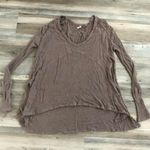 Free People oversized hi low waffle shirt, pit to pit is 21, front length is 26, back is 29 Photo 4