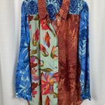 Soft Surroundings  Floral Hermosa Tunic Blouse Sz.M Photo 3