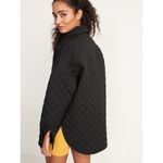Old Navy StretchTech Oversized Quilted Shacket black style 793183 size large Photo 1