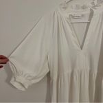 Amanda Uprichard  Saffron Tiered Gathered Midi Dress Photo 5