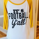 Its Football Yall Shirt Womens M Baseball Tee White Size M Photo 0