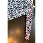 Athleta  Ikat Print Tunic Top Women XXS Blue White Cotton Silk Shirt Dress Preppy Photo 10