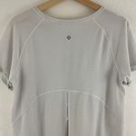 Lululemon Womens White Open Up Tie Back Flowy Athletic Workout Short Sleeve Tee Photo 9