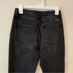 Kancan Black Plaid Patch Distressed High Rise Slim Straight Jeans Size 25 Photo 1