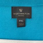 Worthington  Blue Cardigan Sweater with Waterfall Front Photo 1